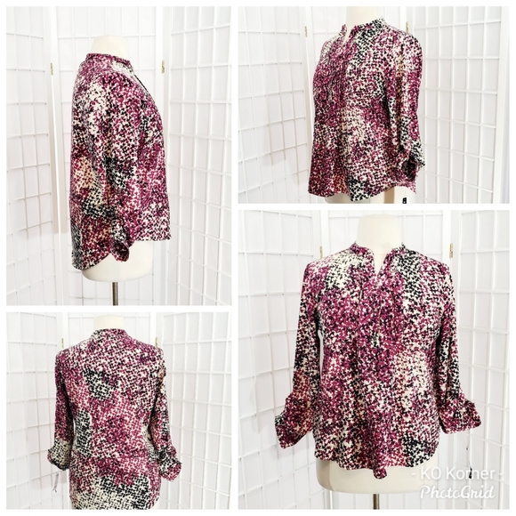 NY Collection Tops - NWT NY Collection Roll Tab Sleeve Shirt - PXL